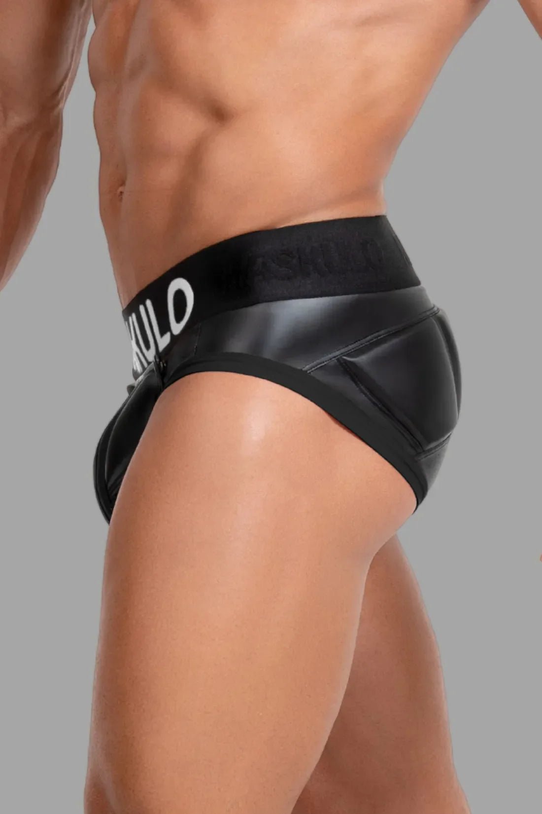 Maskulo Black Briefs with Pads. Men&