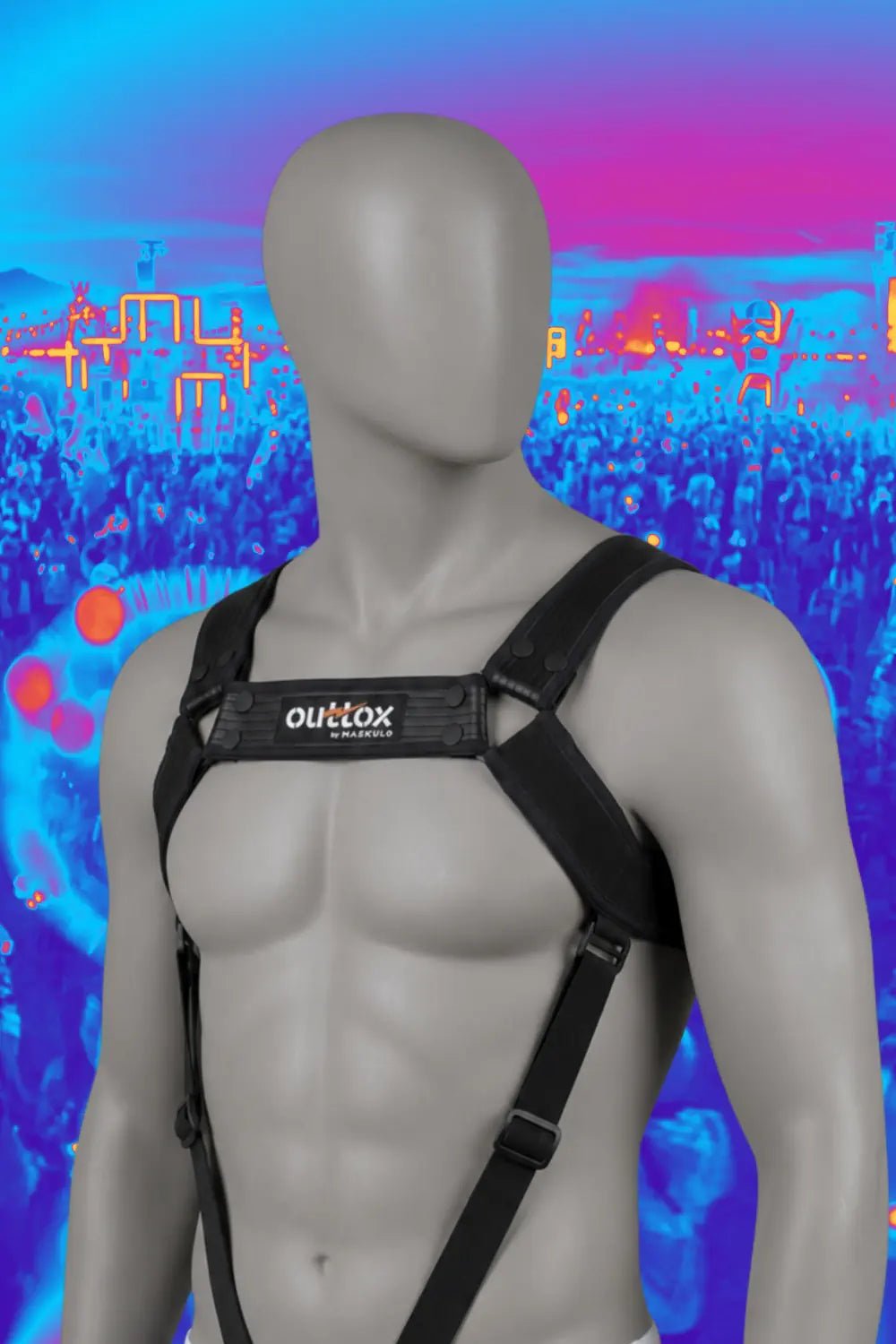 Outtox Body Harness with Snaps. Black - Outtox - XHR120-Y1- Maskulo EU Global Online Store