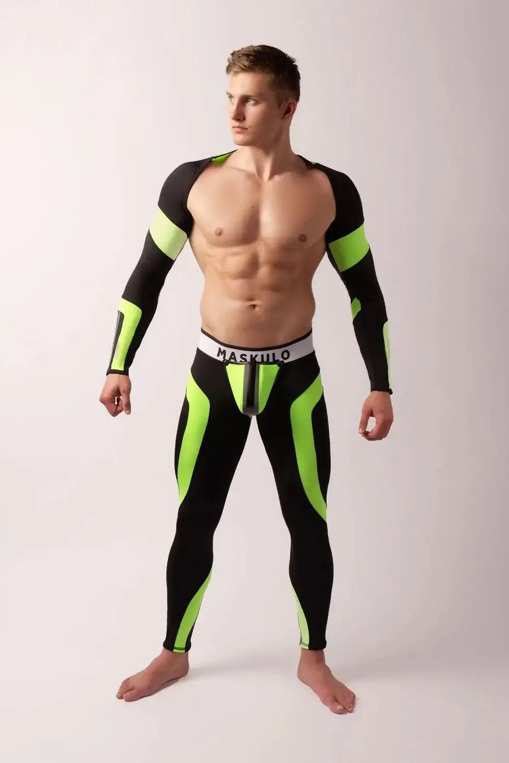 Youngero Crop Top. Long Sleeves. Green Neon - Maskulo - MTP157-Y1 - Maskulo EU Global Online Store