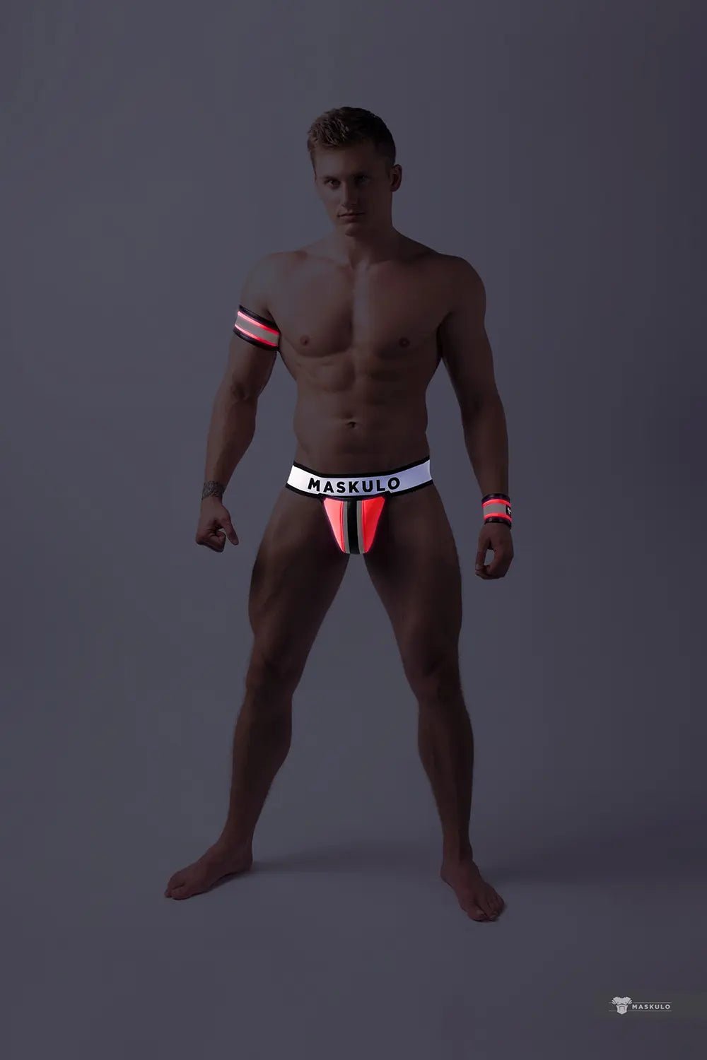 Youngero. Jockstrap with detachable codpiece. Pink Neon - Maskulo - MJS180-Y1 - Maskulo EU Global Online Store