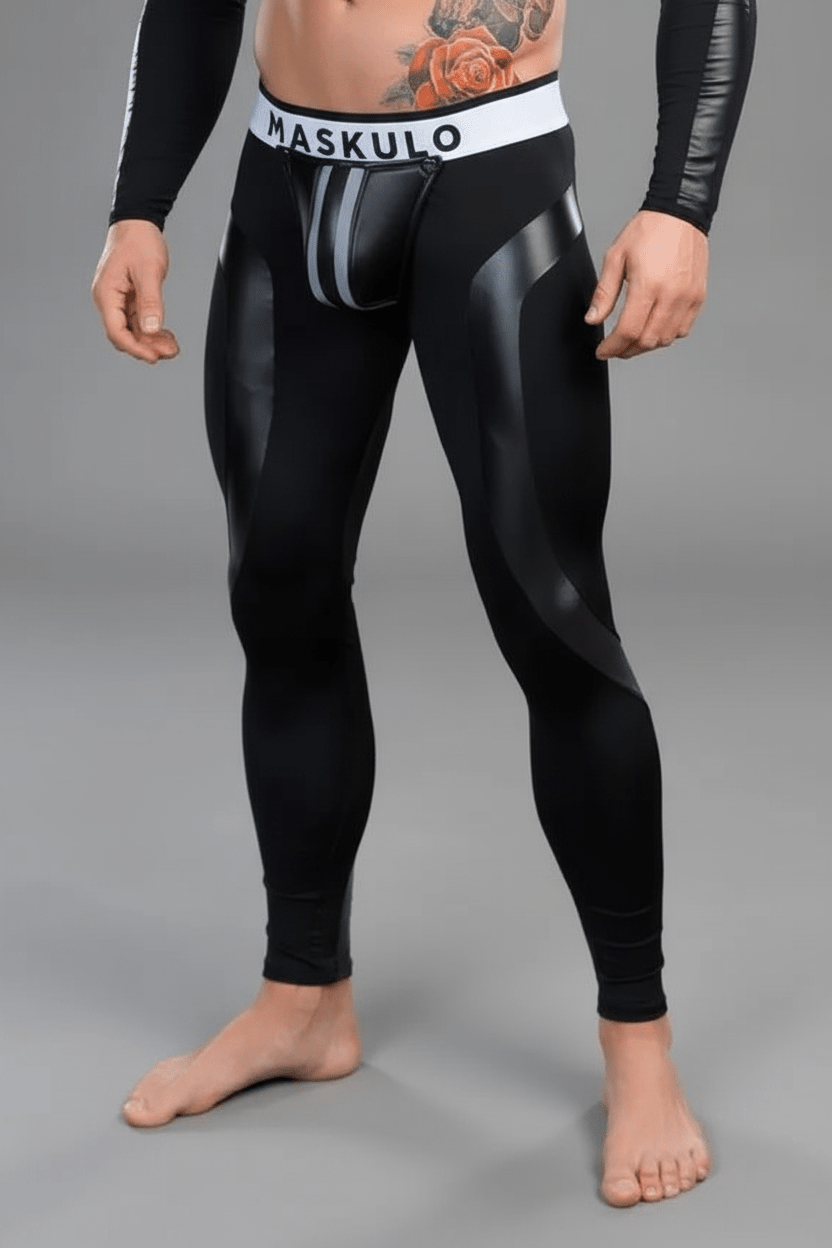 Youngero Leggings, zippered rear. Codpiece - Maskulo - MLG162-Y1 - Maskulo EU Global Online Store