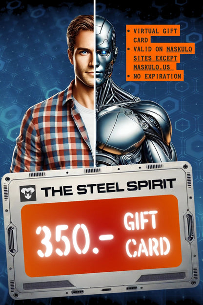 Maskulo Global (EU) online store Gift Card with a 25€ value. Perfect for a present.