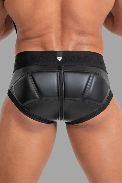 Black briefs with pads from Maskulo Global (EU) store, featuring a special design for men&