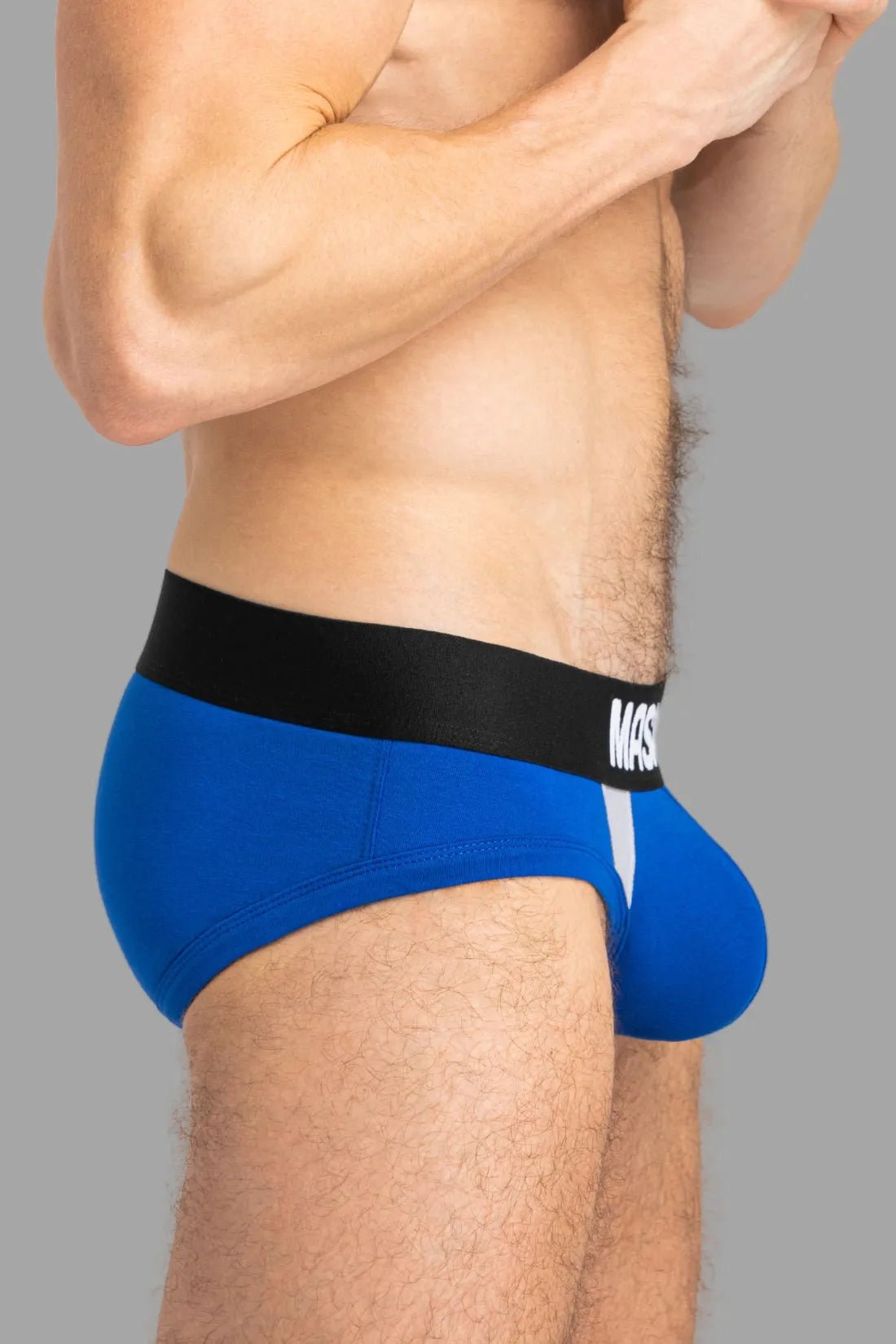 Maskulo CAPTAIN-A Everyday Underwear Briefs, Blue Royal/White, 100% cotton, featuring O-Inside-POUCH for comfort and perfect fit.