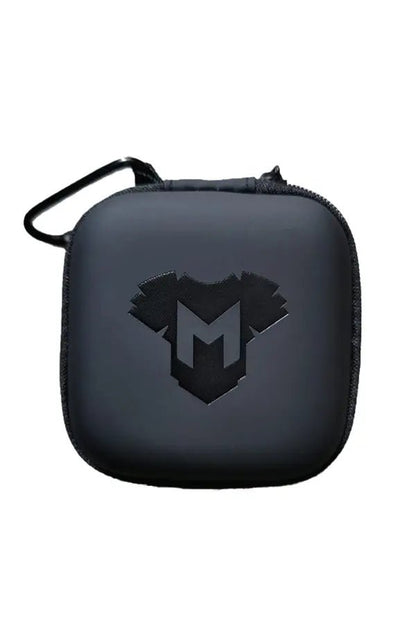 Black mini zip case &quot;Jax Wanderlust&quot; MCS101 with carabiner from Maskulo Global (EU) online store for accessories storage.