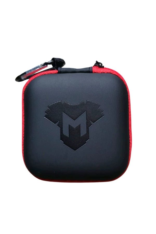 Jax Wanderlust Mini Zip Case with Carabiner in black and red by Maskulo Global (EU). Accessory item MCS103.