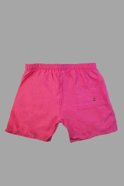 Sable Cyclone Soft Touch Nylon Shorts in Rose Red for men, perfect for casual wear. Comfortable and stylish athletic apparel.