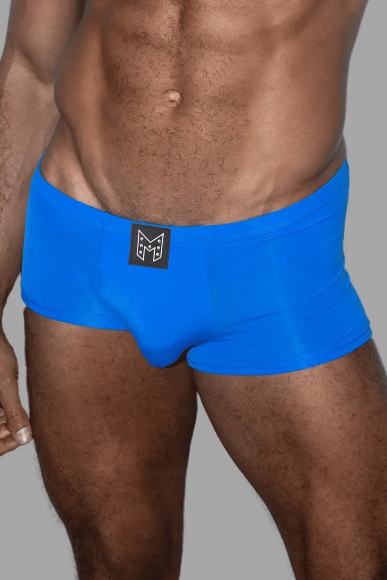 Maskulo Tyler Ironsilk Tight Trunks in blue. Super tight and stretchy men&