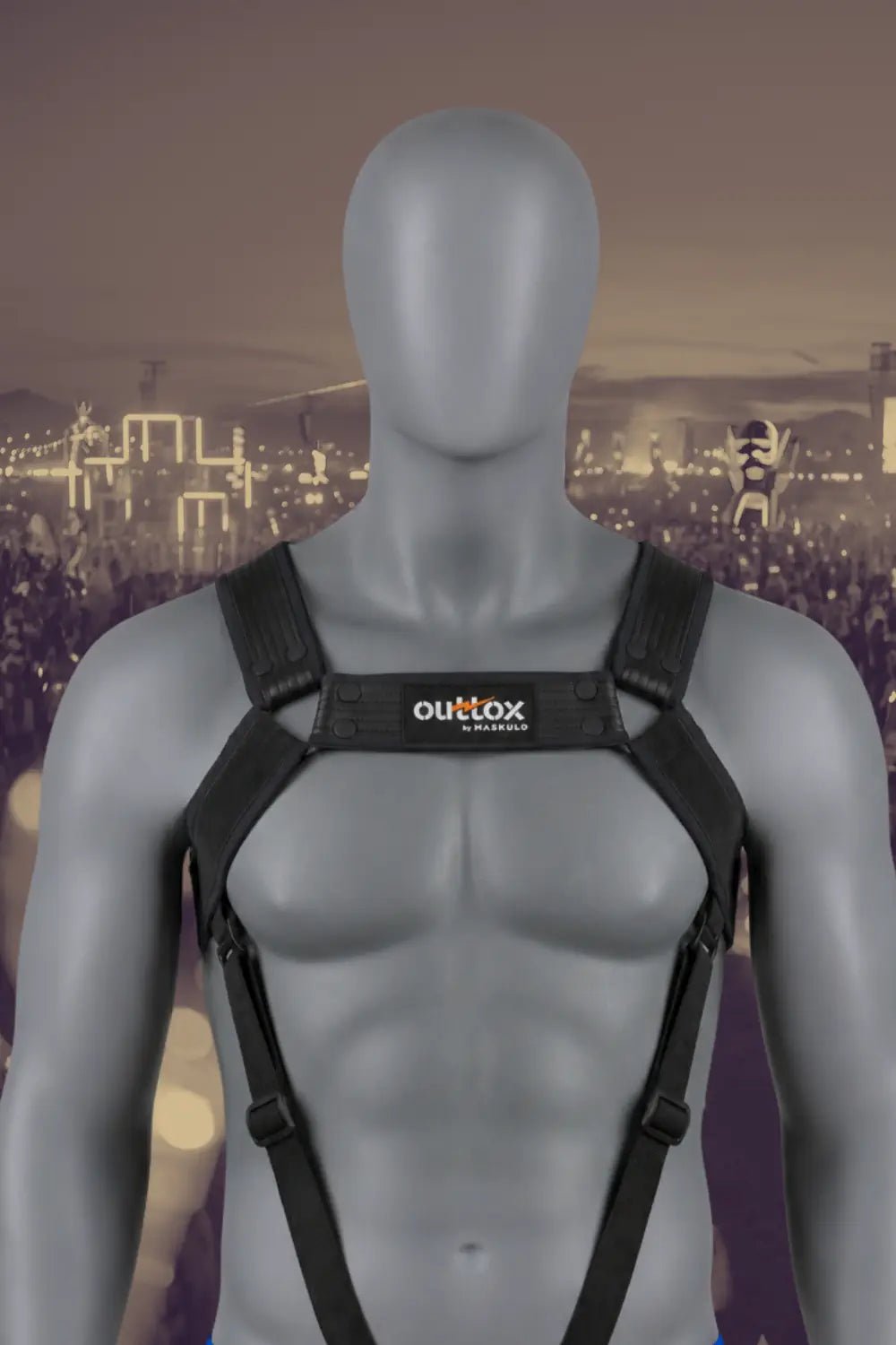 Outtox Body Harness with Snaps. Black - Outtox - XHR120-Y1- Maskulo EU Global Online Store