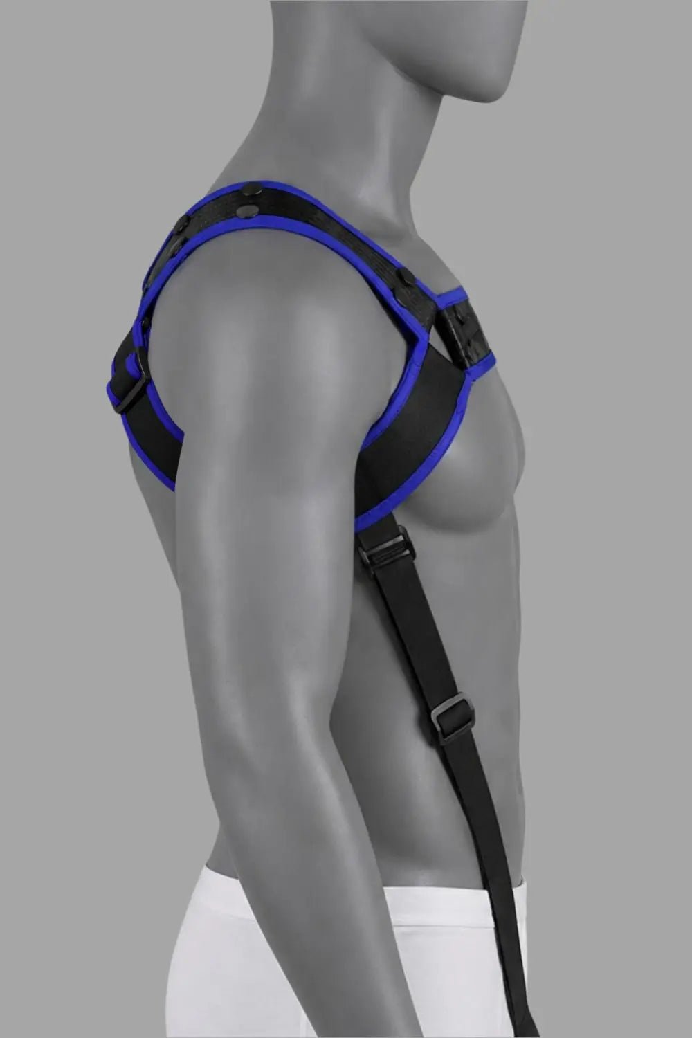 Outtox by Maskulo. Body Harness. Black + Blue Royal - Outtox - XHR123-Y1- Maskulo EU Global Online Store