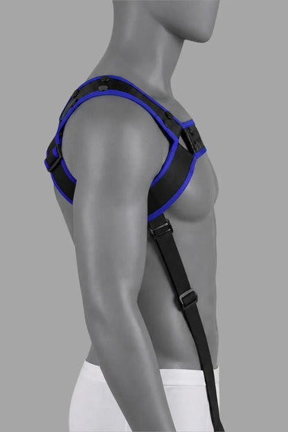 Outtox by Maskulo. Body Harness. Black + Blue Royal - Outtox - XHR123-Y1- Maskulo EU Global Online Store