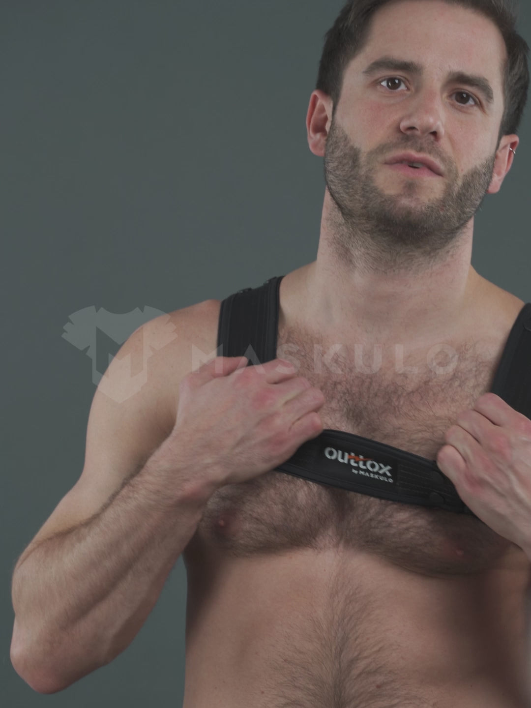 Outtox od Maskulo. Uprząż Bulldog z zatrzaskami. Czarna