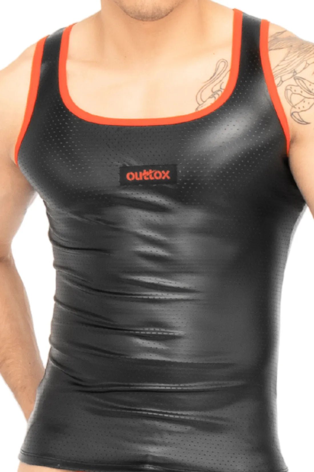Maskulo Global Outtox Tank Top Black and Red. Men&