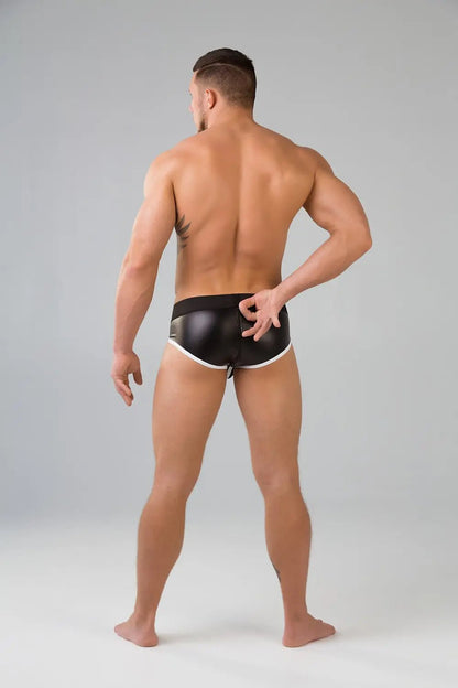 Youngero. Briefs. Mesh Codpiece. Zippered Rear. White Neon - Maskulo - MBR165-Y1 - Maskulo EU Global Online Store