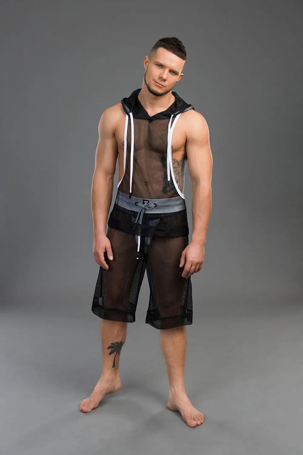 Youngero. Sleeveless Mesh Hoodie. White - Maskulo - MTP166-Y1 - Maskulo EU Global Online Store