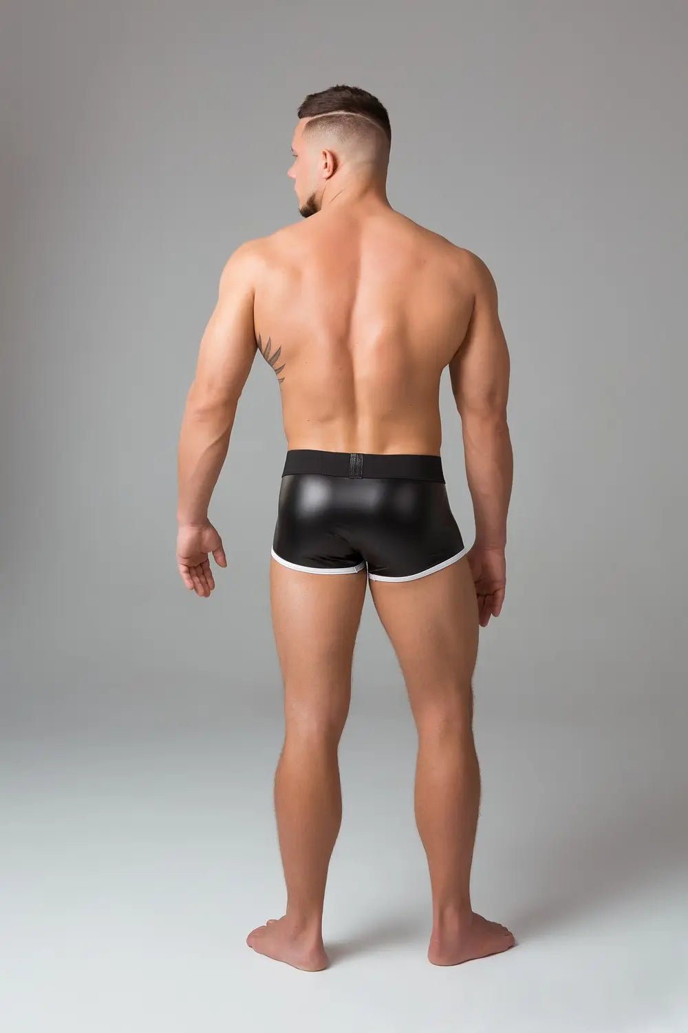 Youngero. Trunks. Mesh Codpiece. Regular Rear. White Neon - Maskulo - MTR127-Y1 - Maskulo EU Global Online Store